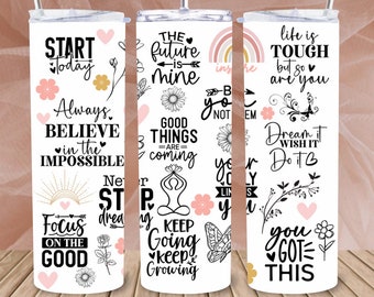 20 oz. Tumbler | Inspirational Tumbler | Custom 3D Tumbler