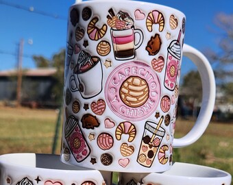 Tasse | Cafecito Y Chisme Tasse | Individuelle Tasse 15oz. Tasse | 3D Becher