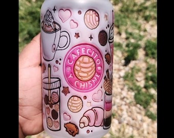 Cafecito Y Chisme 16oz libby glass cup