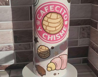 20 oz. Tumbler | Cafecito Y Chisme Tumbler | Custom Tumbler
