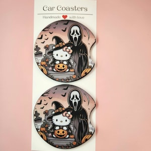 Car Coaster | Halloween Car Coaster | Custom Car Coaster