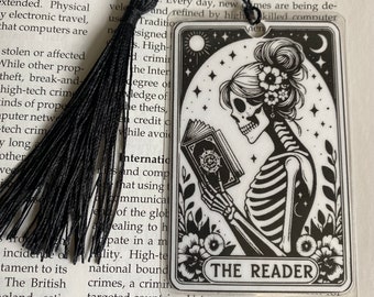 Tarot card funny bookmark gift for her, gift for him, book accessories, unique bookmark, book lovers gift