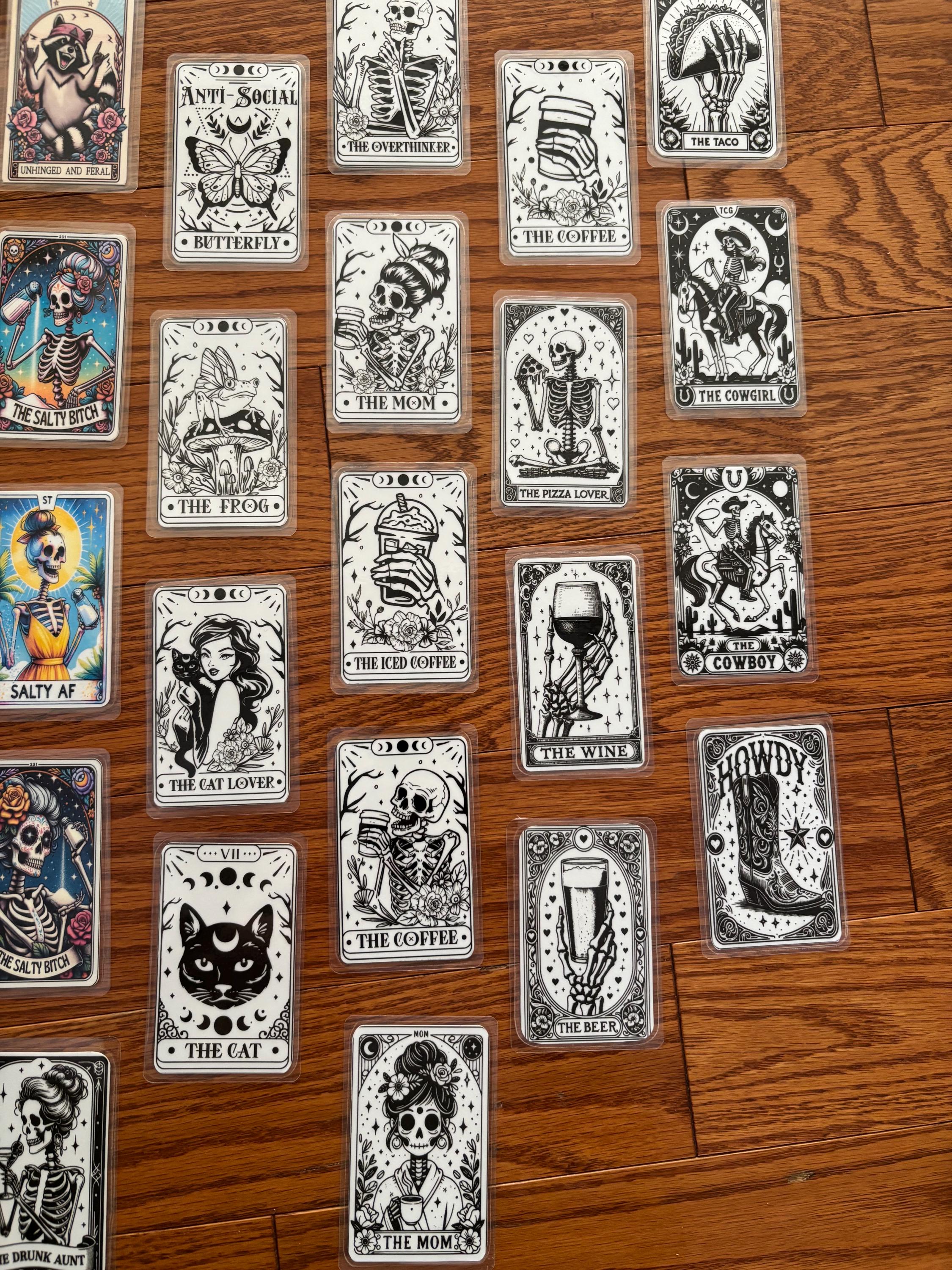 Funny Luggage Bag Tags - Tarot Card Style - Travel Accessory, Bag Tag ...