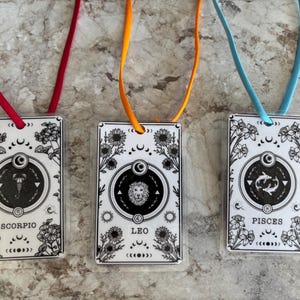 Accessoire de voiture Carte de tarot du zodiaque
