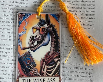 Tarot card style funny bookmark, gift for her, gift for him, birthday gift, book accessory, book lover gift, unique gift
