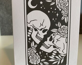 Thinking of you Card skeleton lover