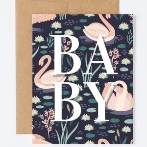Baby Grußkarte, Schwangerschaftansagekarte, Babypartykarte, Glückwünsche, Willkommen Baby Girl, Babypartygeschenkideen