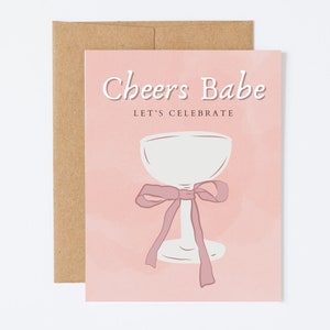 Prost Babe Karte, Glückwunschkarte, Brautpartykarte, Verlobungskarte, Feierkarte, Wertschätzungsgeschenk, Promotionsgeschenk, Ruhestand