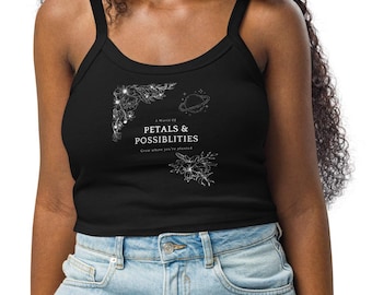 Camiseta de tirantes de algodón microacanalado: Top suave, sin mangas y de largo medio