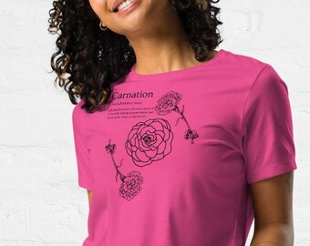 Camiseta gráfica personalizada para mujer: cuello redondo y corte holgado
