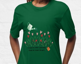 Camiseta unisex Floral Garden: transpirable y absorbente de humedad.