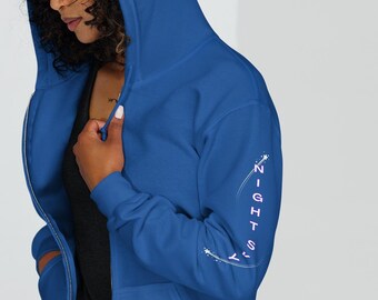 Sudadera con capucha y cremallera de polar: mezcla de algodón, bolsillos delanteros