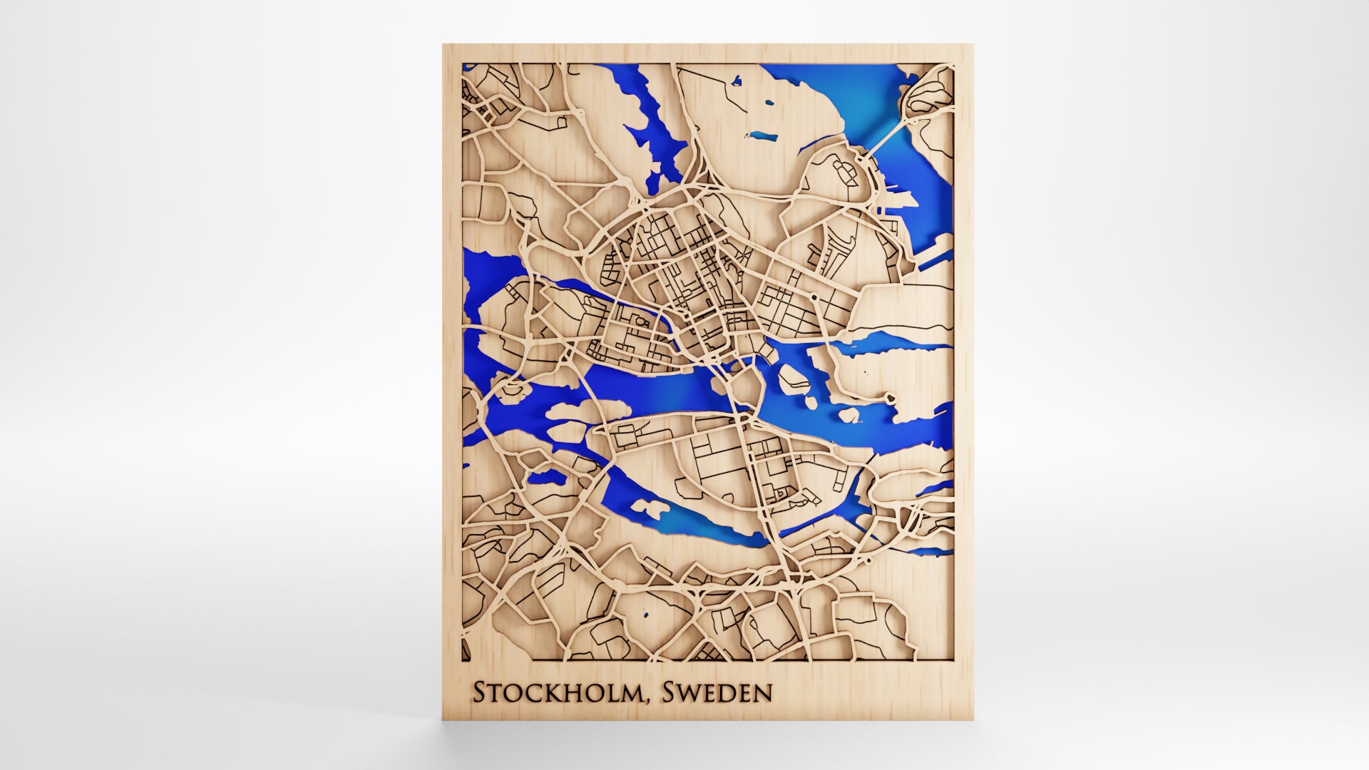 Woodcut Map Art - Custom City - Custom Message - Laser Cut - Includes Frame