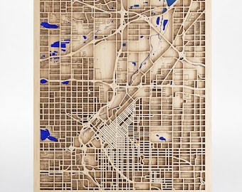 Custom Hometown Wood Map | Moving Away Gift