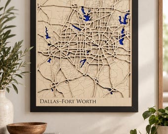 Personalized First Home Map Gift, Custom Wood Map of New Address