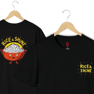 Filipino Rice and Shine Unisex Softstyle T-Shirt | Asian Themed Graphic T shirts | Kawaii T Shirts