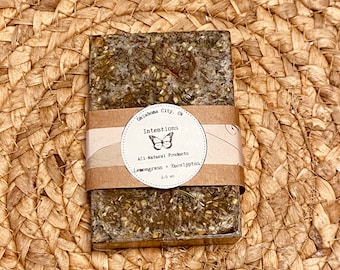 All-Natural   |  Lemongrass + Eucalyptus | Handpoured Soap Bar | Made with 100% Pure Essential Oils | Non-Toxic | Local in Oklahoma City