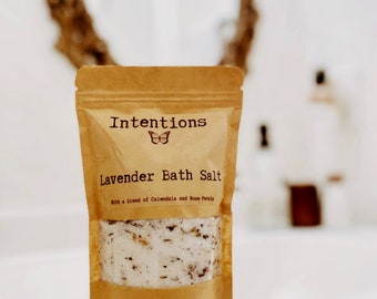 13 oz Lavender with a blend of Rose and Calendula | Bath Salt | All Natural Product | Local Austin, Texas