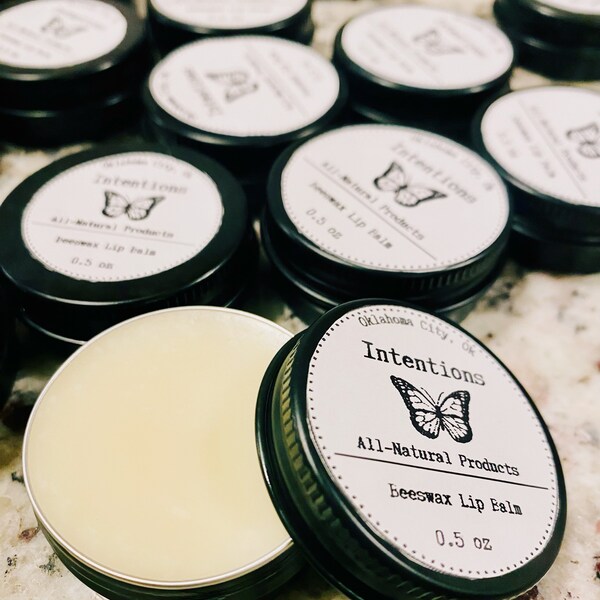 All-Natural Beeswax lip balm