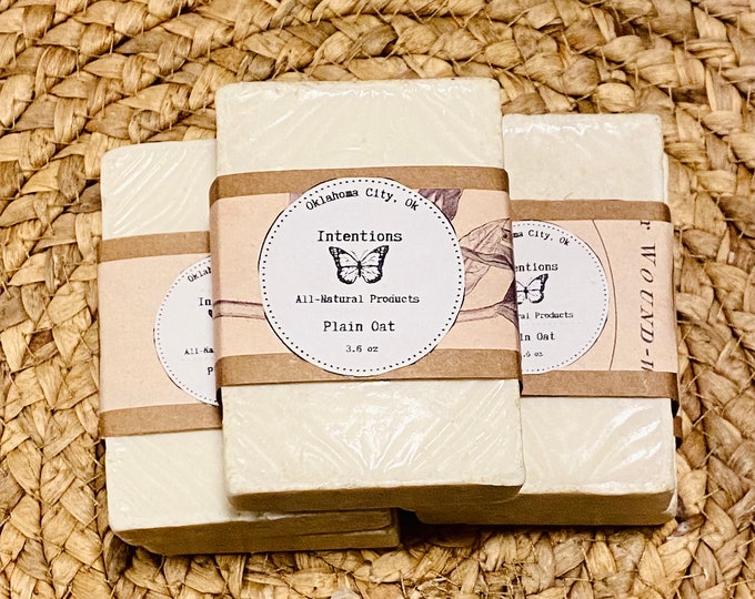 All-Natural   Fragrance Free | oat bar  | Handpoured Soap Bar | organic | Non-Toxic | Local in Oklahoma City