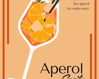 Bonita impresión del cóctel Aperol Spritz