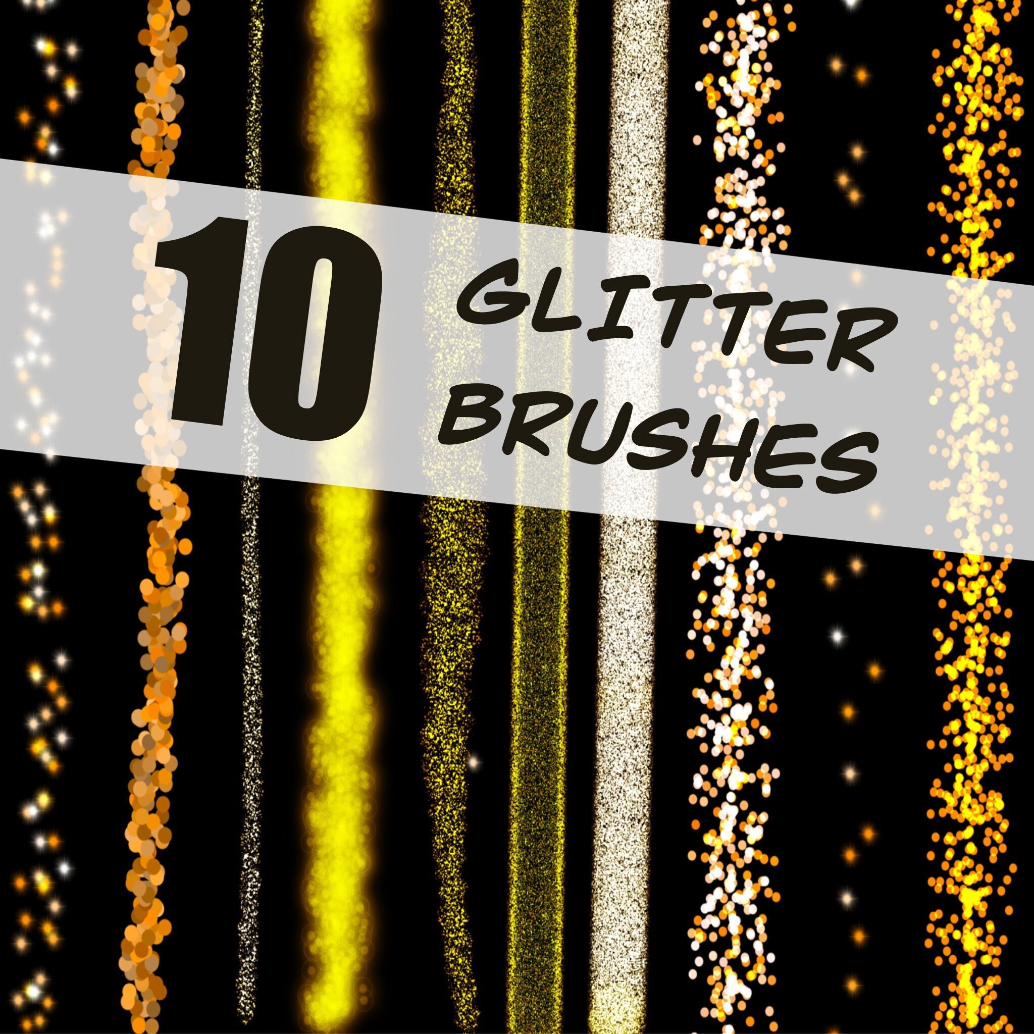 Set de pinceles con brillo para Procreate – 10 pinceles Sparkle & Shimmer para lettering e ilustración