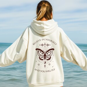 Moth Hoodie, Butterfly Sweatshirt, Moth Sweater, Butterfly Sweater, Luna Moth Shirt, Butterfly Hoodie, Spiritual Hoodie, Manifesting Shirt