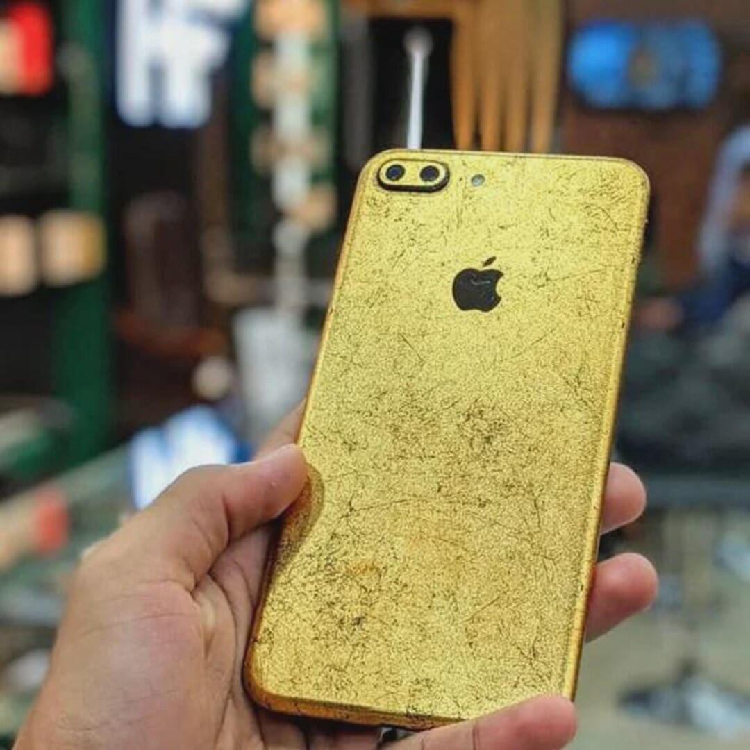 Gold Metallic Rust Phone Wrap | Custom Mobile Skin - Etsy