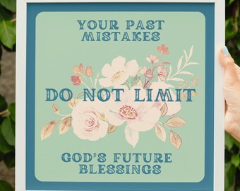 Christian Wall Art | Watercolor Floral Faith Poster (Digital Download)