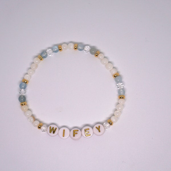 Something Blue- Customizable Bridal Handmade Bracelet