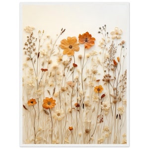 Framed Wildflower Print, Minimalistic Wall Art, Perfect Home Decor, Ideal Housewarming Gift