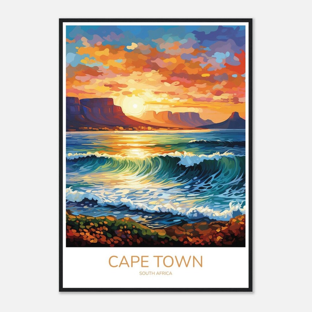Cape Town South Africa Wall Art Where Mountain Meets Sea Cape Town's