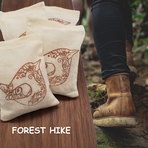 Forest Hike Scented Sachets - Set of 4 Air Freshener Wedding Party Favor Housewarming Office Gift