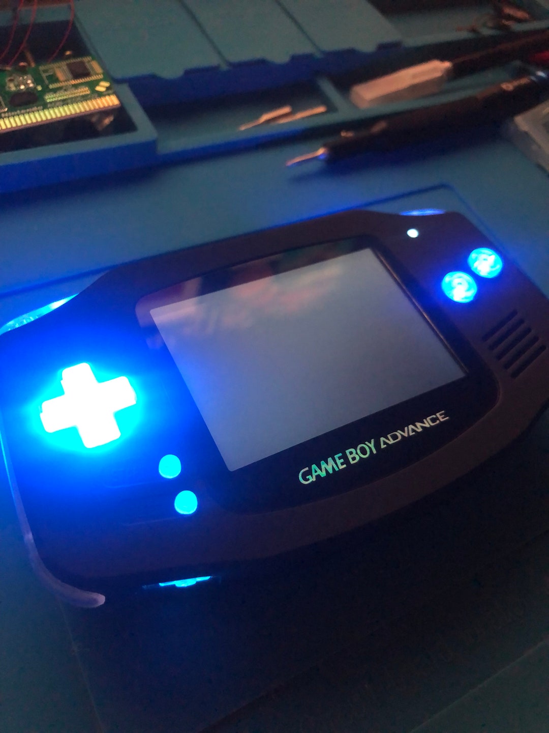 Blacked Out Custom Modded GBA With Backlit IPS Screen Etsy