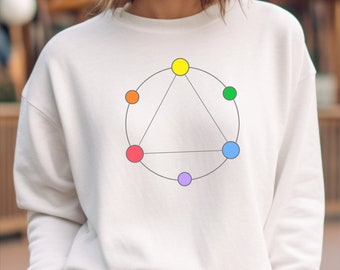 Artist's Color Wheel Sweatshirt, Artist Gift, Painter Shirt, Painter Gift, Art Teacher Gift, Art Student Gift, Color