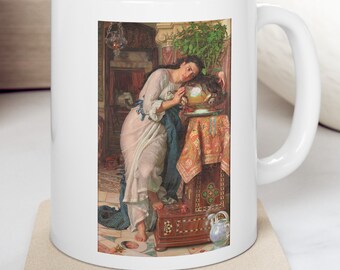 Isabella & the Pot of Basil Mug, Beautiful Pre-Raphaelite painting - Ideal gift for artist, art lover, art teacher, art student, tea cup