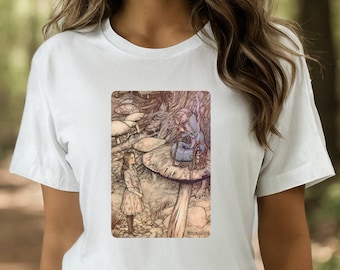 Alice & the Caterpillar, classic illustration - Artist T-shirt, Gift, for Artist, Painter Shirt, Painter Gift, Artist Gifts, Art Teacher