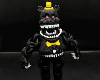 Shadow Nightmare Fredbear - Five Nights At Freddy’s 2 Movie - FNAF 4 - Adjustable Mouth - Nightmare Sensory Display Figure FNAF