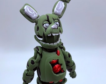 SPRINGTRAP Adjustable Mouth William Afton Purple Guy Five Nights At Freddy's Flexi Sensory Display Model FNAF Removable Ears