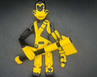 Tom/Boris Bendy and the Ink Machine 3D Printed Flexi Figure – Articulated Tom Boris Ink Creature Display Model