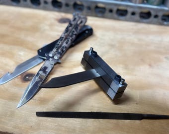 File Guide with Carbide Surface for Knife Making (Knives not included) with Alternate High-Speed Steel Option