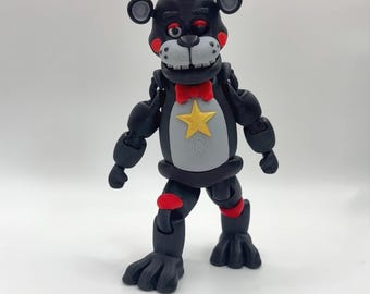 Lefty - Black Animatronic Five Nights At Freddy’s 2 Movie Adjustable Mouth Sensory Display Figure FNAF