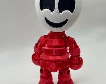 Gangle - El asombroso circo digital de 15 cm - Juguete antiestrés/sensorial impreso en 3D - Parte trasera plana