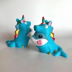 Jeff the Land Shark-Pup Cute Shiny Unicorn Inspo Costume (High Quality) 3D Printed Figure/Keychain (Each Sold Separately)