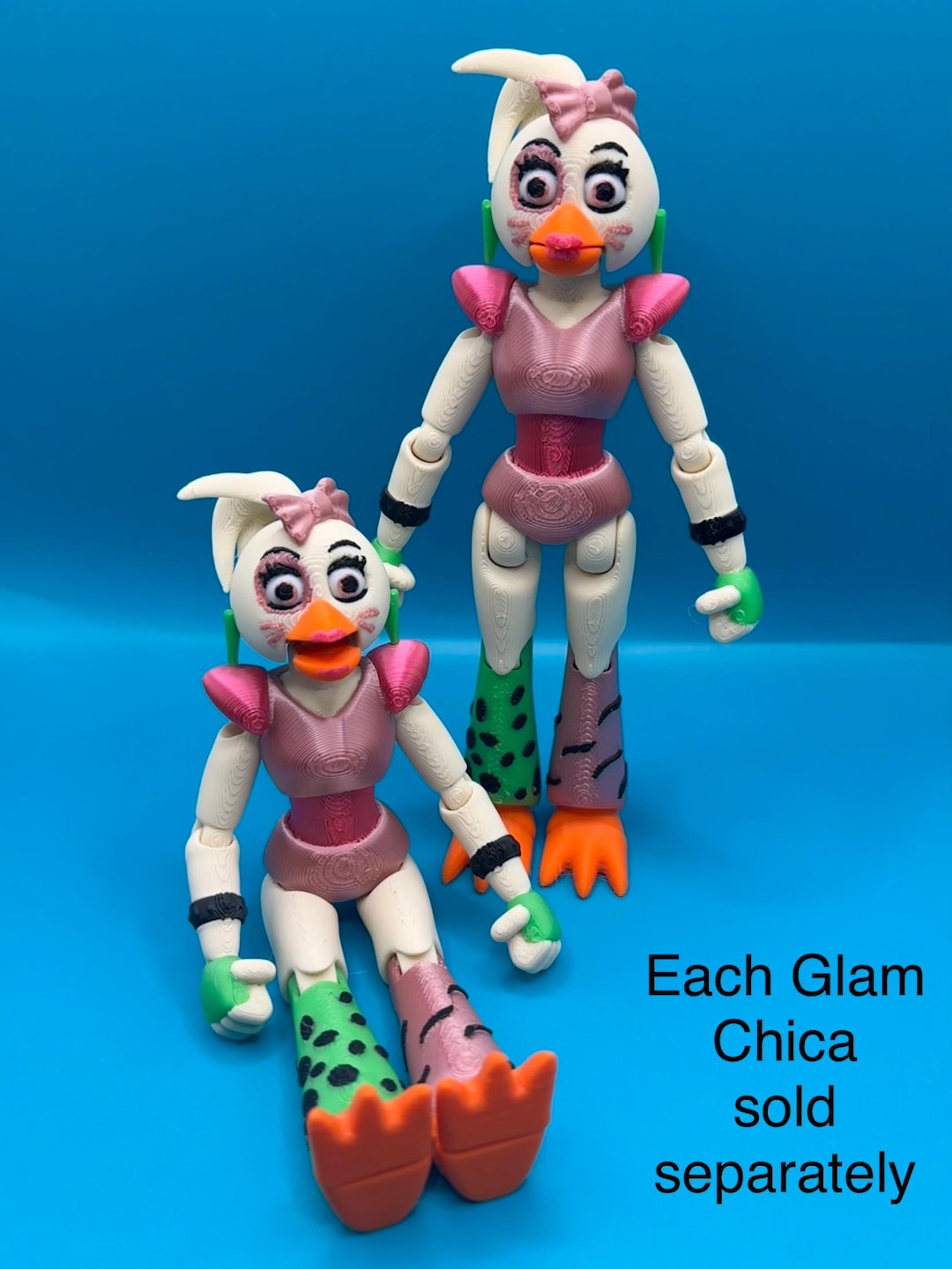 Glamrock Chica - Five Nights at Freddy's Semi-adujustable Display Model  FNAF Security Breach Glam Rock Chica Display (each Sold Separately)