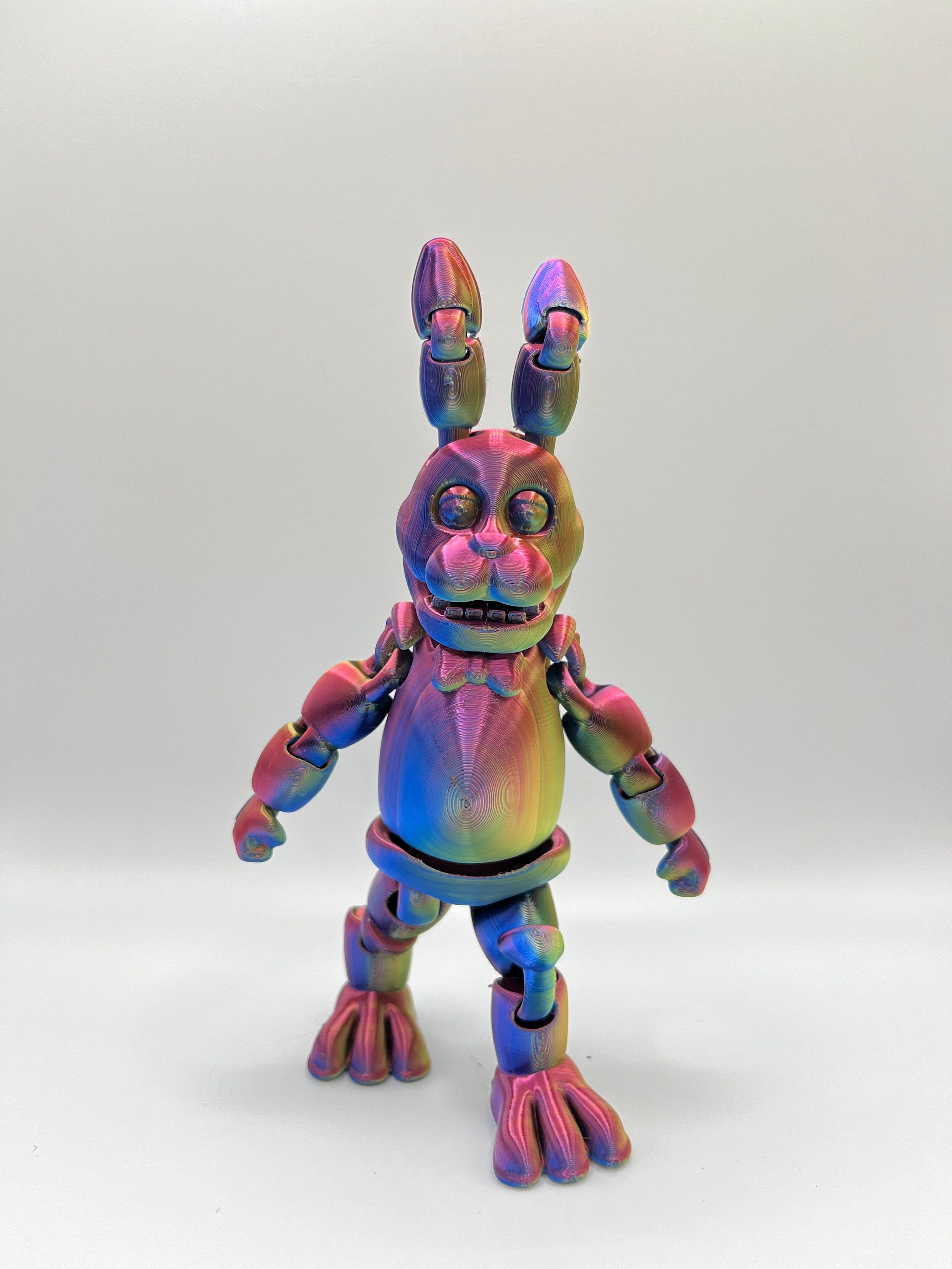 FNAF Withered Purple Bunny Plush Toys, 11 inches FNAF Security Breach Bonnie  Doll, Collectible Nightmare Freddy Plush Toys for Kids Fans 