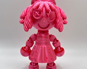Ragatha Doll - The Amazing Digital Circus 6” - 3D Printed Fidget/Sensory Toy - Rag Doll - Baby Doll