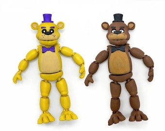 Freddy Fazbear or FredBear (Each Sold Separately) Five Nights At Freddy's Movie Flexi Display Model FNAF
