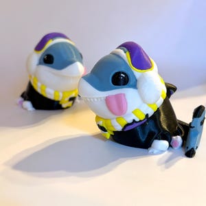 Jeff Shark Pup Winter Costume (High Quality) 3D Printed Cute Game Inspo Figure (Each Sold Separately)
