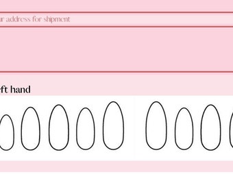 Free instruccions to take your nail measurements.